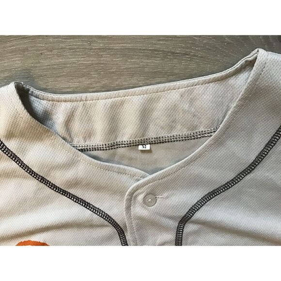 Evan Williams Bourbon Baseball Jersey Mens Medium Grey/Black - Picture 6 of 6